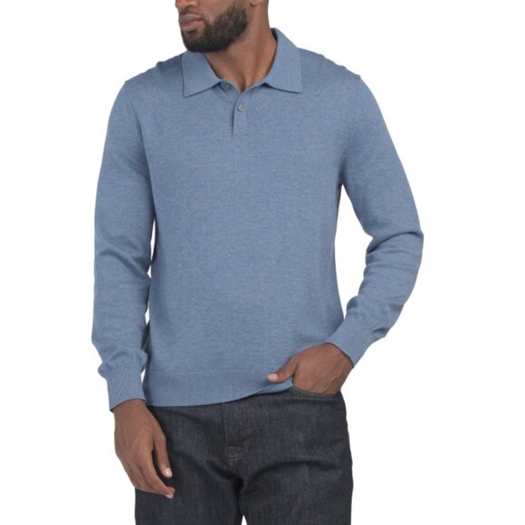 CALVIN KLEIN Coronet Blue Logo Sweater Polo - Picture 1 of 2